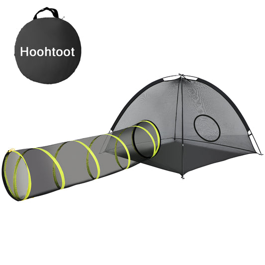 Hoohtoot 2PC Cat House Tent and Tunnel